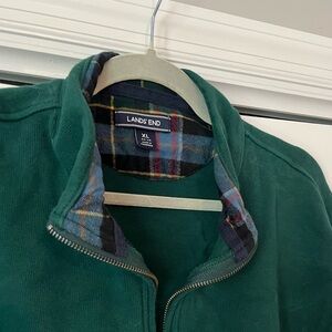 XL Land’s End Quarter Zip Green